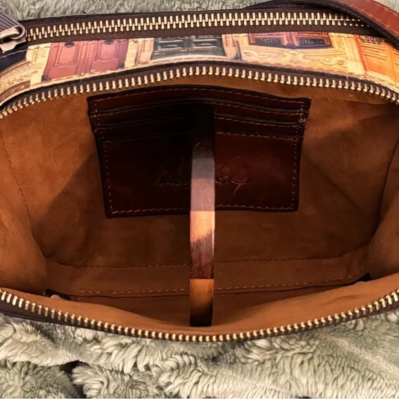 PATRICIA NASH RIMINI DOUBLE ZIP BOX SMALL LEATHER CROSSBODY - Picture 12 of 15